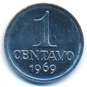 Brazil, 1 centavo, 1969