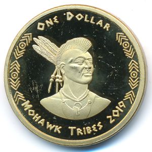 Mohawk people., 1 dollar, 2019