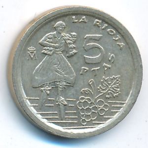 Испания, 5 песет (1996 г.)