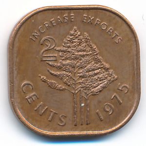 Свазиленд, 2 цента (1975 г.)