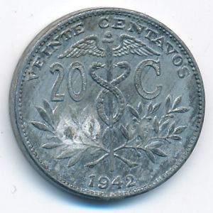 Боливия, 20 сентаво (1942 г.)