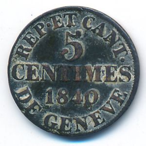 Женева, 5 сентим (1840 г.)