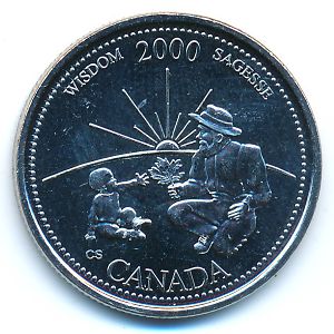 Canada, 25 cents, 2000