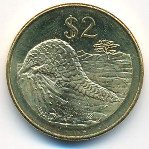 Zimbabwe, 2 dollars, 2001