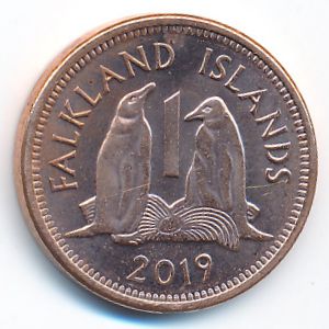 Falkland Islands, 1 penny, 2019