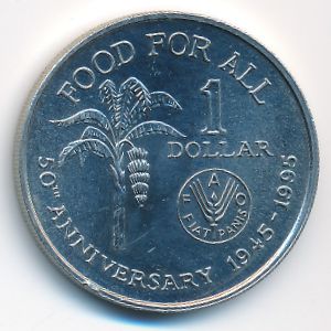 Trinidad & Tobago, 1 dollar, 1995