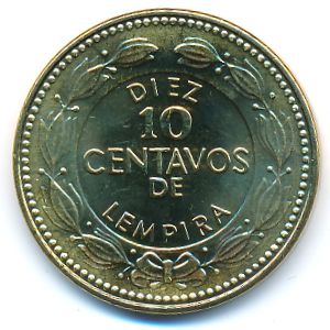 Гондурас, 10 сентаво (2010–2014 г.)