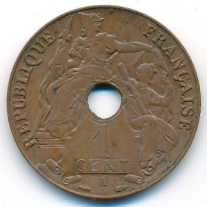French Indo China, 1 cent, 1939