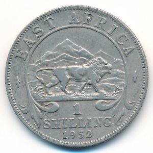 East Africa, 1 shilling, 1952
