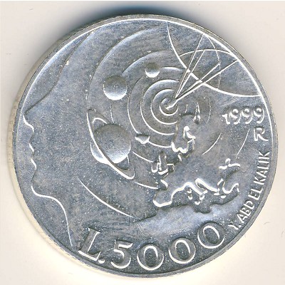 San Marino, 5000 lire, 1999