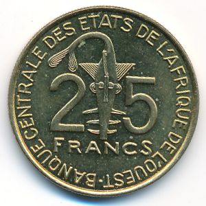 West African States, 25 francs, 2009