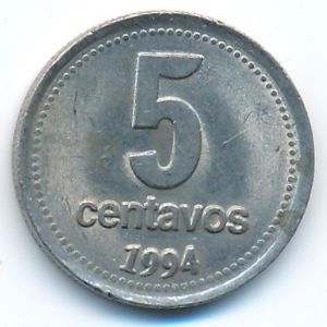 Argentina, 5 centavos, 1994