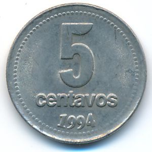 Аргентина, 5 сентаво (1994 г.)