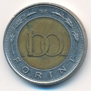 Hungary, 100 forint, 1996