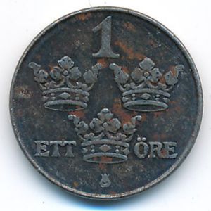 Sweden, 1 ore, 1943