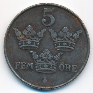 Sweden, 5 ore, 1948