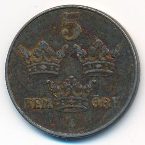 Sweden, 5 ore, 1949