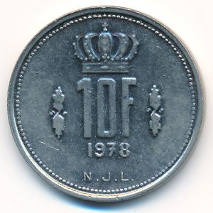 Luxemburg, 10 francs, 1978