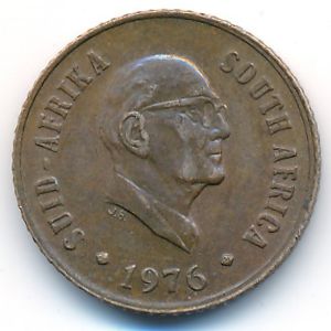 South Africa, 1 cent, 1976