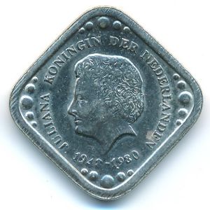 Нидерланды., 5 центов (1980 г.)
