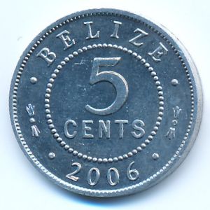 Белиз, 5 центов (2006 г.)