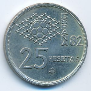 Spain, 25 pesetas, 1980