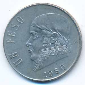 Mexico, 1 peso, 1980