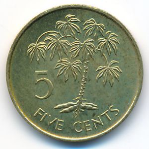 Seychelles, 5 cents, 1982