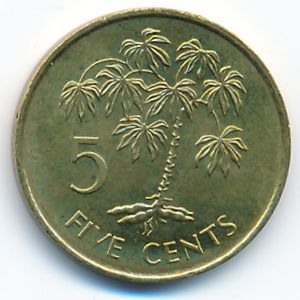 Seychelles, 5 cents, 1982