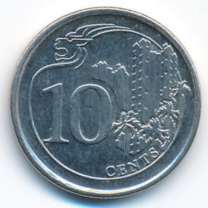 Singapore, 10 cents, 2014