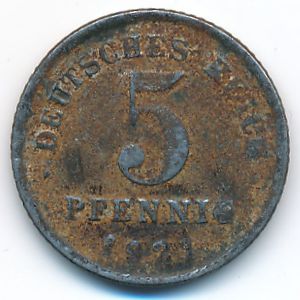 Germany, 5 pfennig, 1921