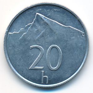 Slovakia, 20 halierov, 1996