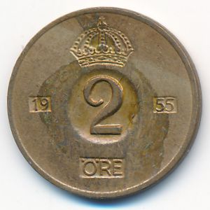 Швеция, 2 эре (1955 г.)