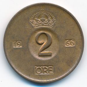 Швеция, 2 эре (1966 г.)