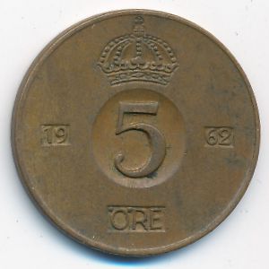 Швеция, 5 эре (1962 г.)