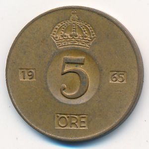 Sweden, 5 ore, 1965