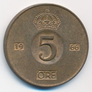 Sweden, 5 ore, 1966