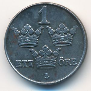 Sweden, 1 ore, 1950