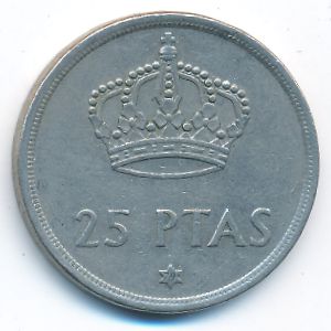 Испания, 25 песет (1975 г.)