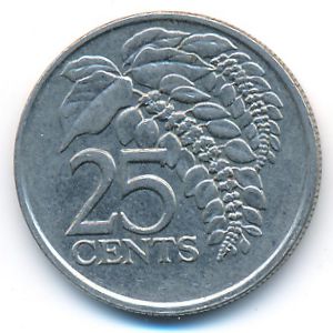 Trinidad & Tobago, 25 cents, 1997