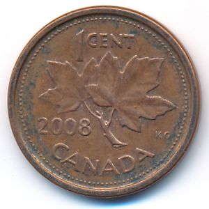Канада, 1 цент (2008 г.)