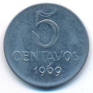 Бразилия, 5 сентаво (1969 г.)