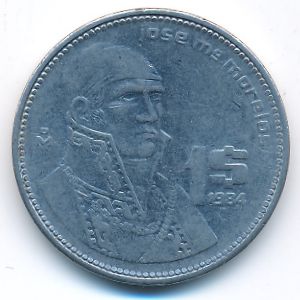 Mexico, 1 peso, 1984