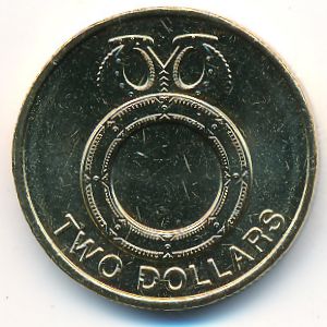 Solomon Islands, 2 dollars, 2012