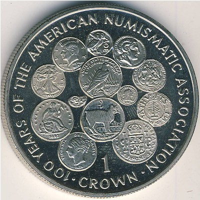 Isle of Man, 1 crown, 1991