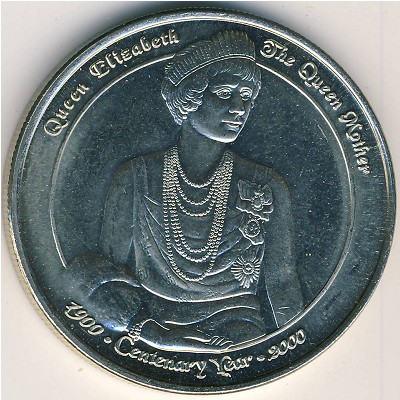 Turks and Caicos Islands, 5 crowns, 2000