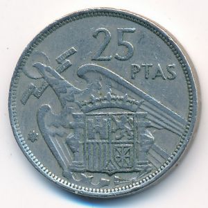 Испания, 25 песет (1957 г.)