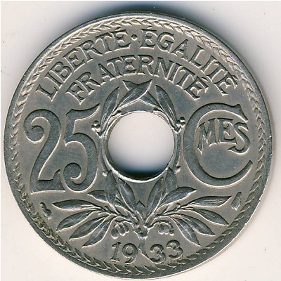 Франция, 25 сентим (1917–1937 г.)