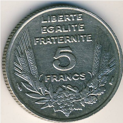 France, 5 francs, 1933