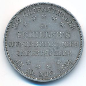 Frankfurt, 1 thaler, 1859